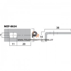Monacor MZF-8624 Staffa fermo per griglia fissaggio woofer in acciaio 20 mm.