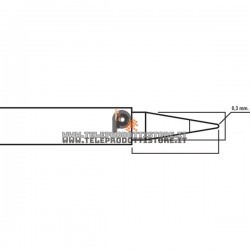 Punta di ricambio per stilo stazione saldante 0.3 mm. Monacor Lafayette SDD-9 SDD 9 saldatore