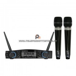 TXZZ580 Zzipp set doppio radiomicrofono wireless uhf 48 ch. palmare gelato microfono