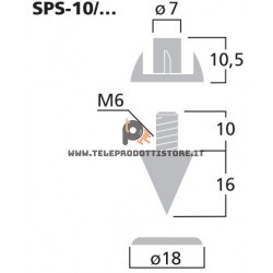 SPS-10/GO Kit 4 punte spike dorati regolabili per diffusori box cassa hiend monacor piedi