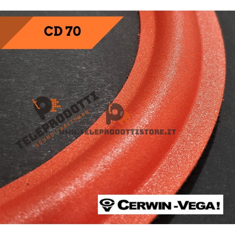 CERWIN VEGA CD70 Sospensione di ricambio per woofer 12" in foam rosso bordo CD 70 CD-70