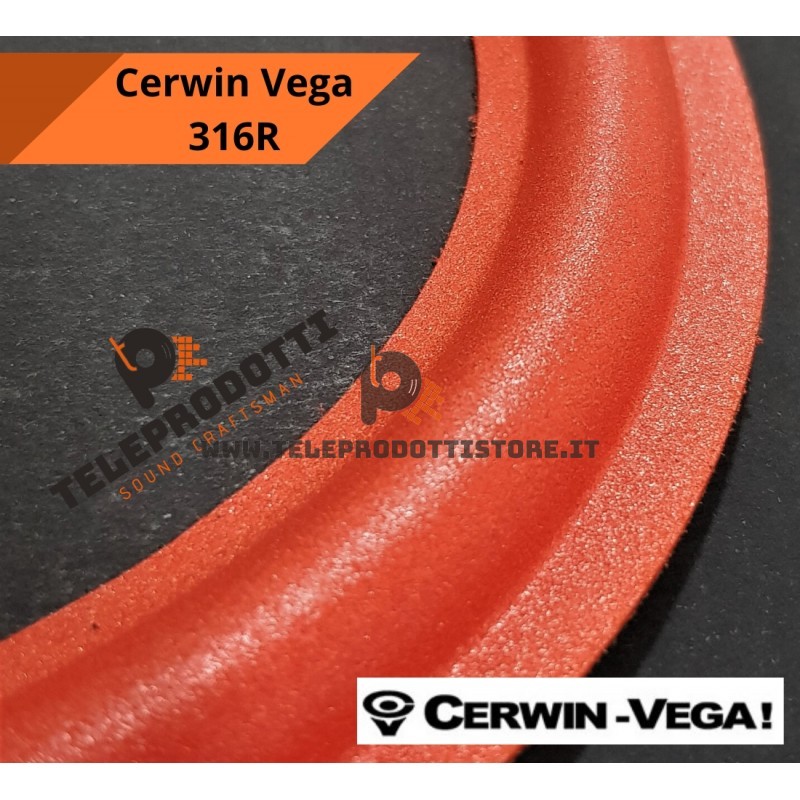 Cerwin Vega 316R Sospensione di ricambio per woofer in foam rosso bordo 316 R 316-R