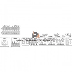 PA-1240 Monacor amplificatore mixer 5 zone 100V 240W mono PA fiolodiffusione