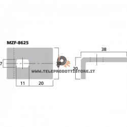 Monacor MZF-8625 Staffa fermo per griglia fissaggio woofer in acciaio 30 mm.