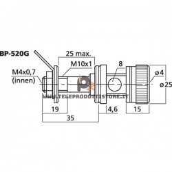 BP-520G Morsetti Terminali HIend per casse banana placcato oro isolato  Monacor